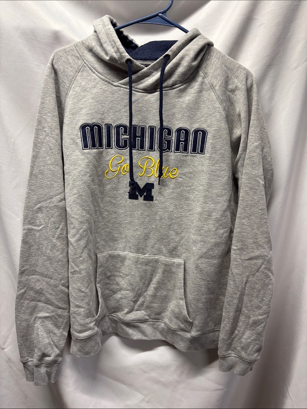Colosseum Gray Michigan 'Go Blue' Hooded Sweatshirt